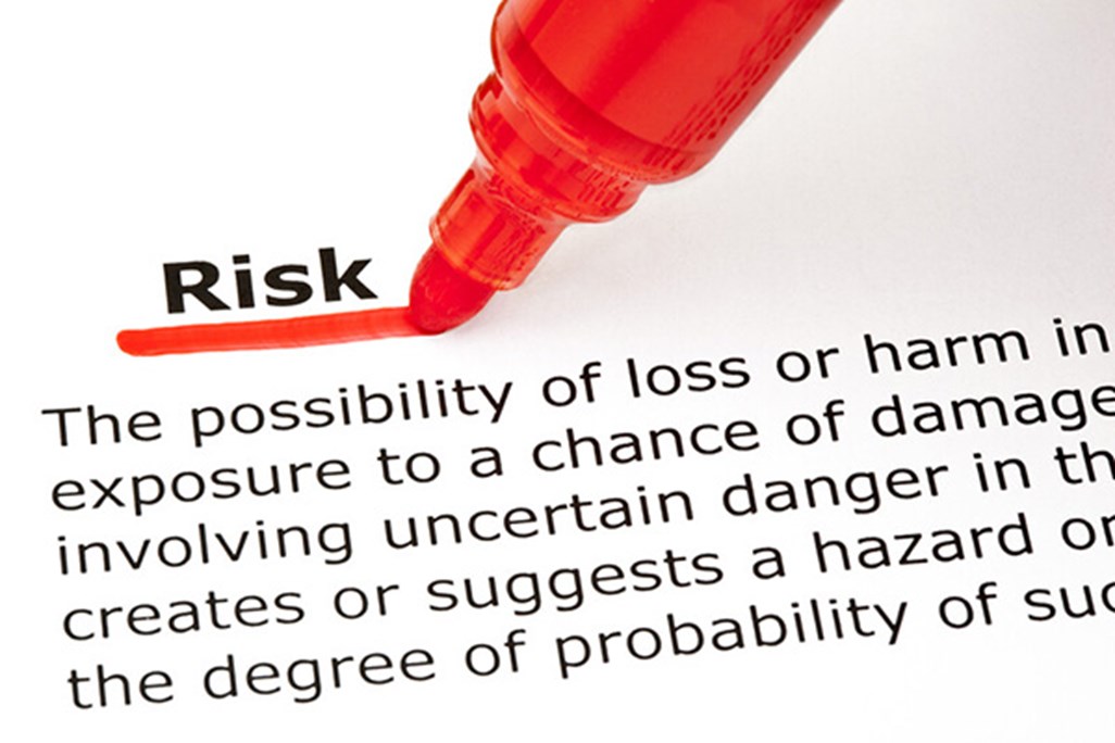 Definition of risk underlined in red