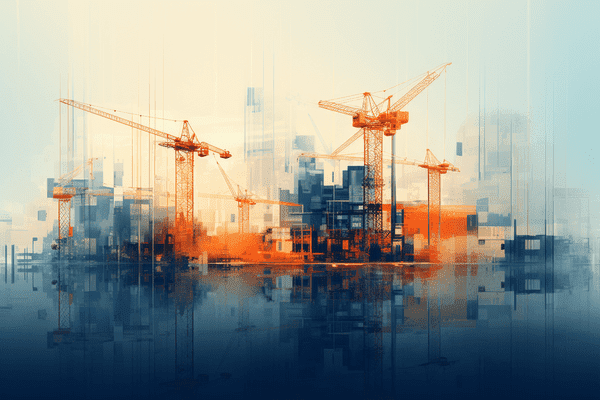 Abstract construction site