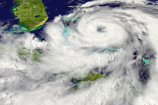 Hurricane view from space