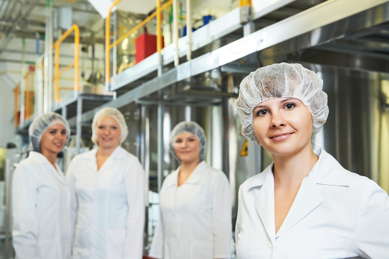 Pharmaceutical factory workers