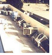 Sliding rooftop AC units