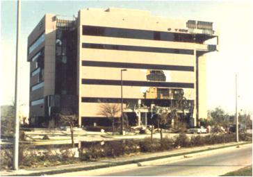 Exterior cladding damage from windborne, debris, Hurricane Andrew