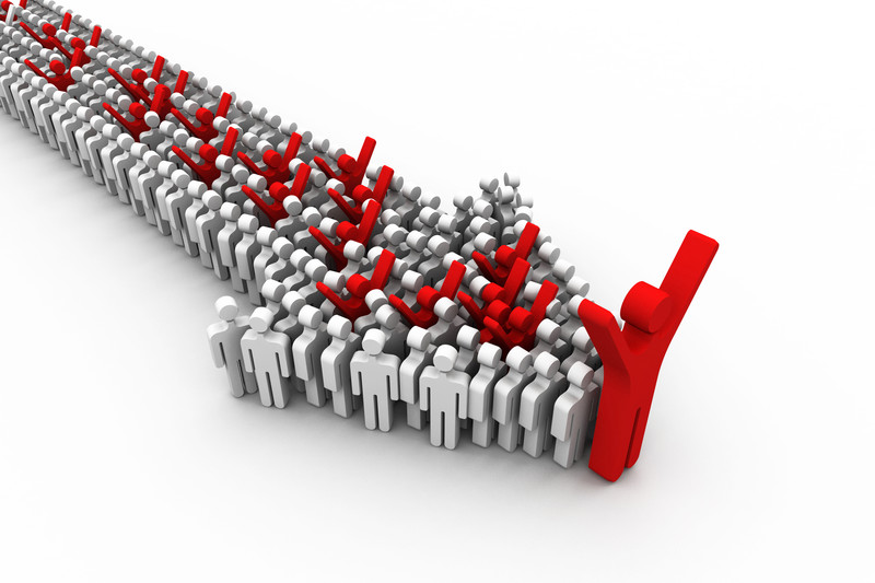 Leadership forming an arrow