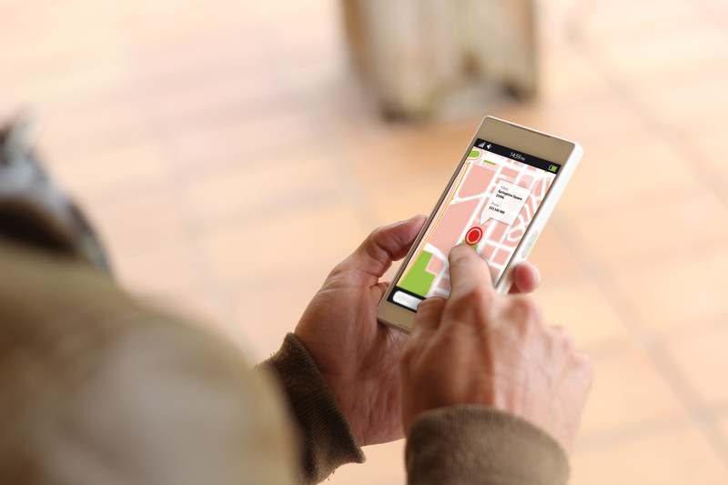 Maps app on cell phone