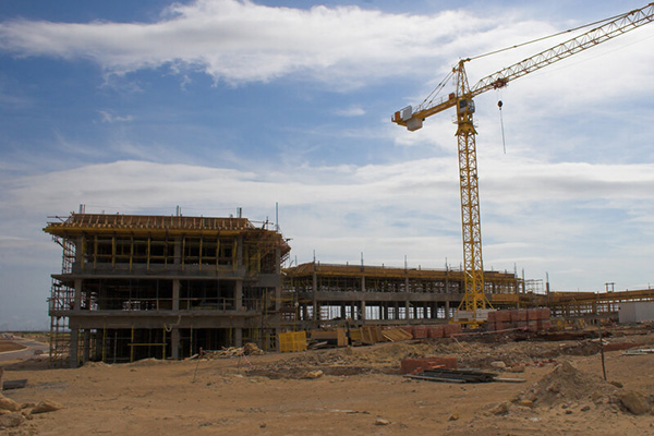 Deserted construction site