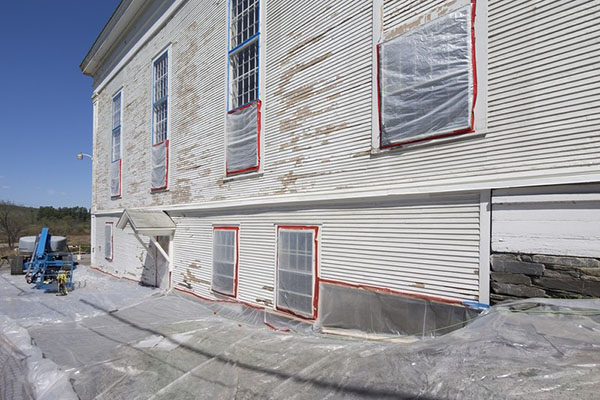 Lead paint removal from old building