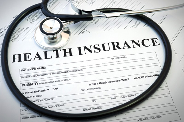 Health insurance form with a stethoscope on it