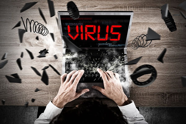 Computer explodes from virus