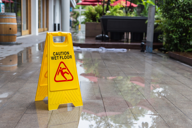 Caution wet floor