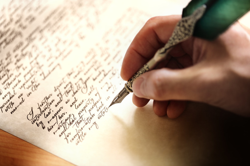Writing laws with quill and ink