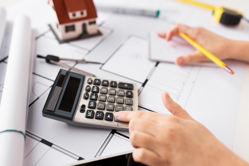 Person using a calculator