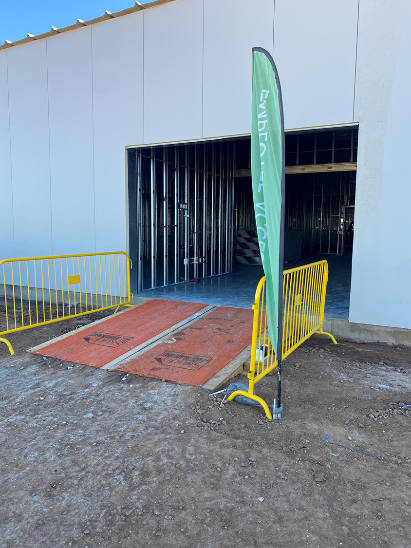 nonslip mat on outdoor ramp
