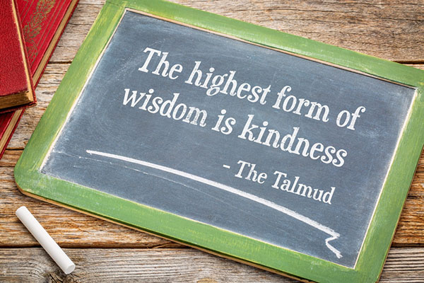 Talmud quote on chalkboard