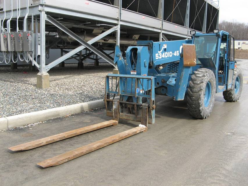 Blue Telehandler forklift