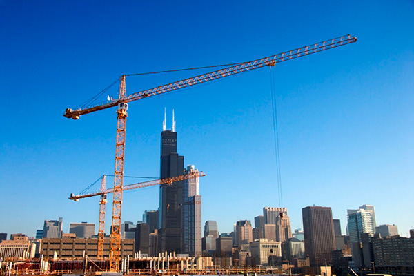 Construction site in the city