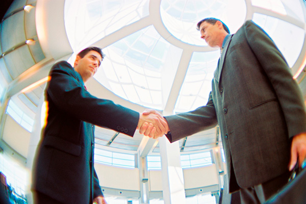 Lawyers shaking hands