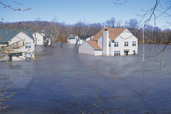 Flooded homes