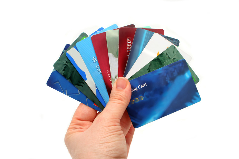 Handful of credit cards