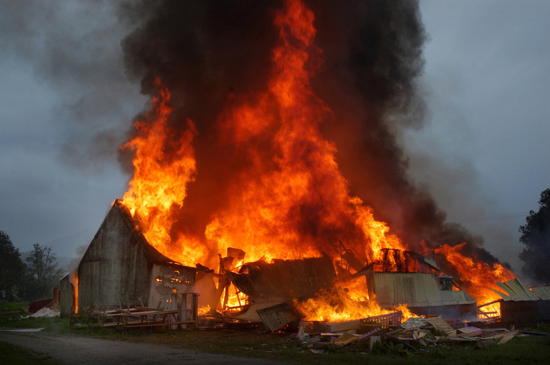 Barn fire