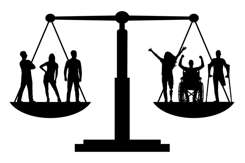 Equal employment opportunities balanced scale