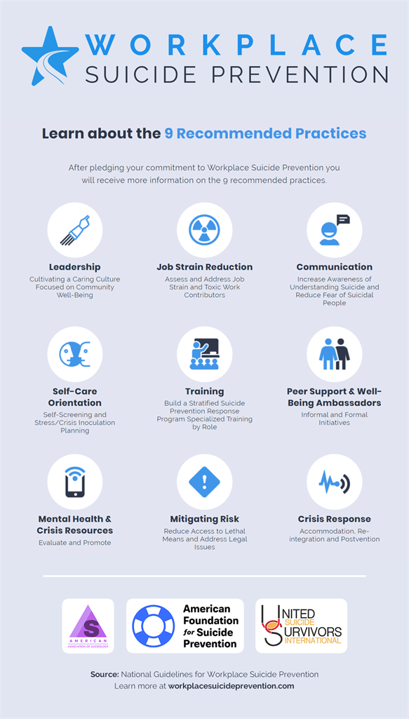 Workplace Suicide Prevention 9 Recommended Practices - Spencer-Thomas - October 2019