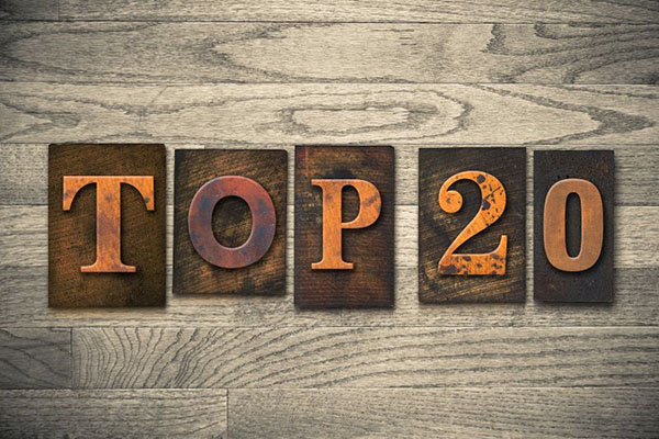 Top 20 letters written in woodpress