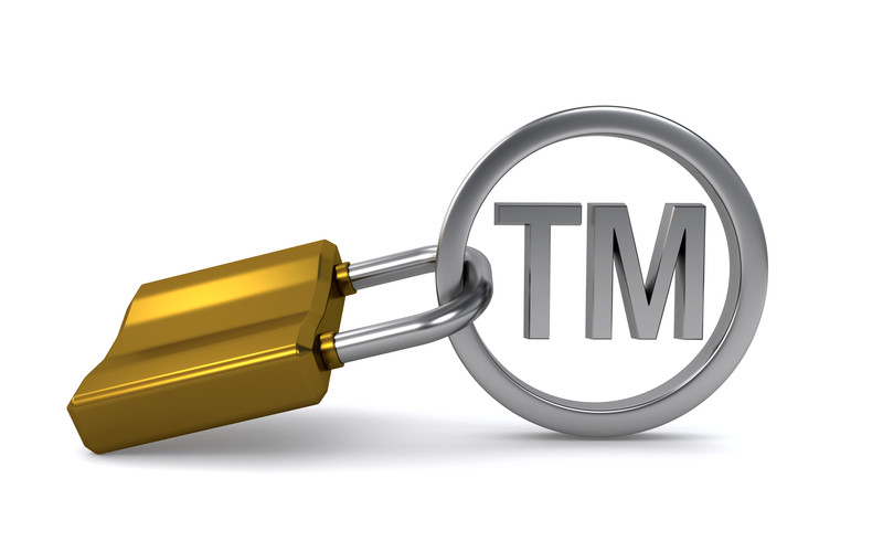 Trademark symbol with padlock