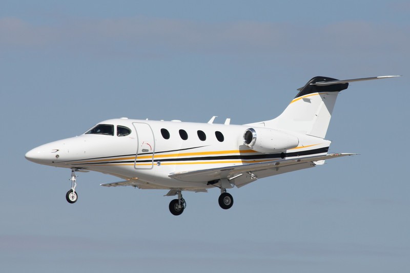 Charter plane in the air