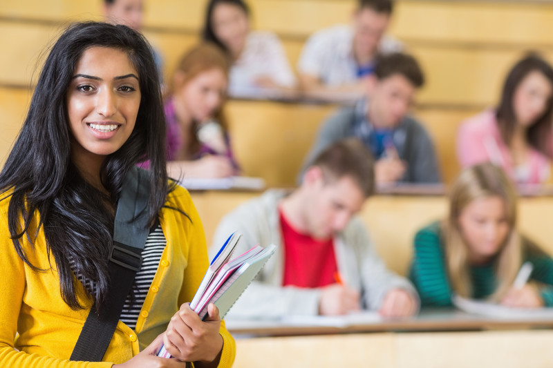 College students in a lecture hall