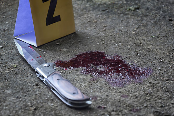 Knife crime scene
