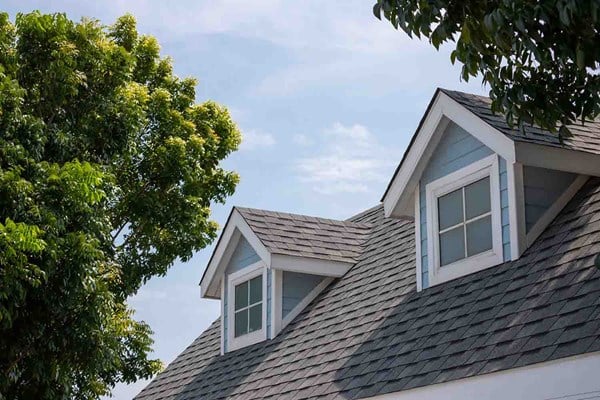 Close up of house and roof