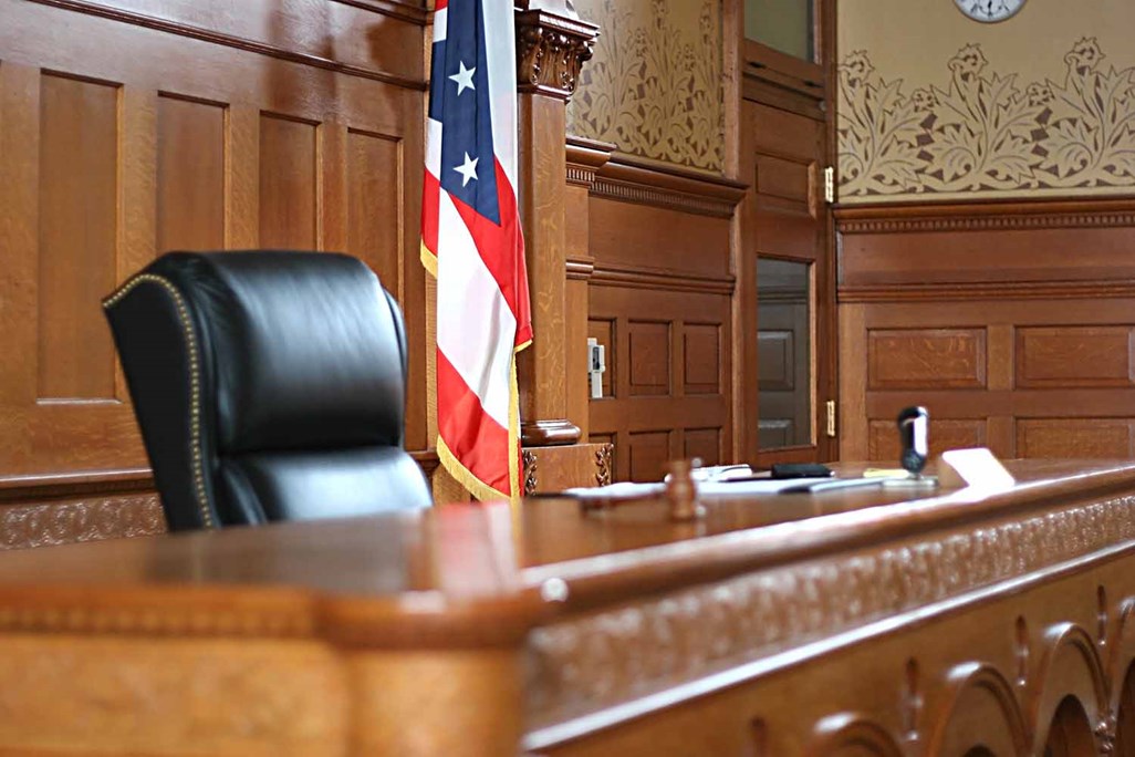 Judges Stand in Modern Day American Courtroom