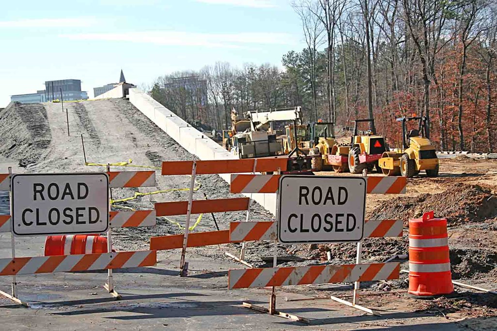 Road closed for construction