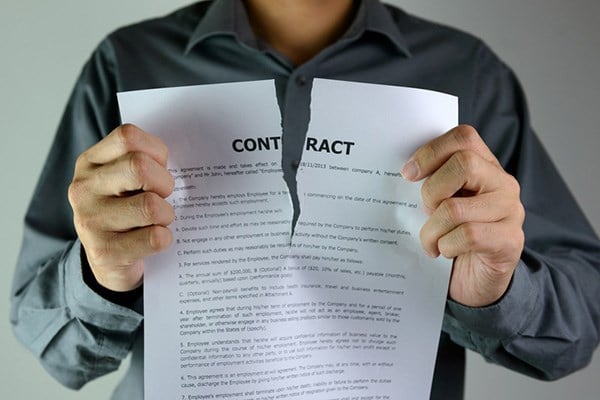 tearing up a contract