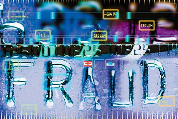 Fraud written on a credit card