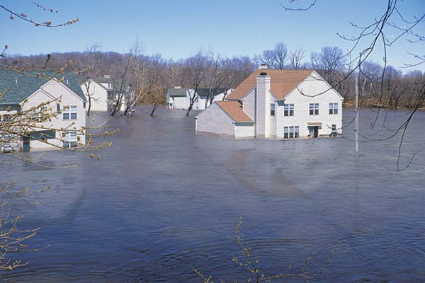 Flooded homes