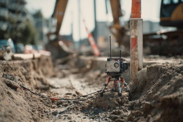 water leak intrusion sensor on a construction site
