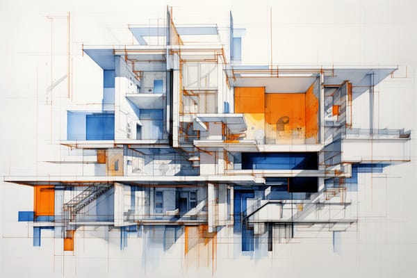 Illustrated 3-D building